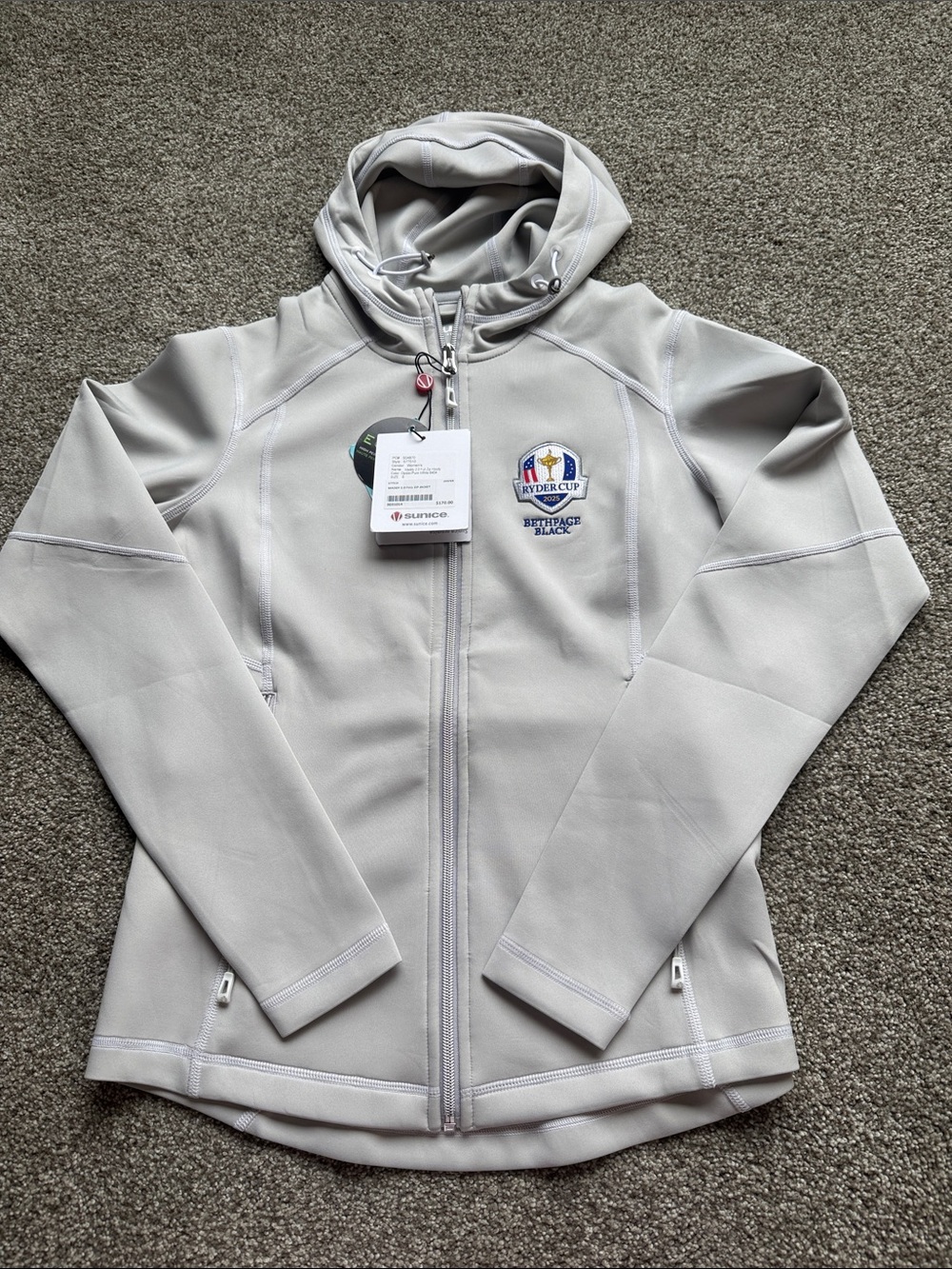 NWT Ryder Cup Women's Oyster Full Zip Hoody, S
